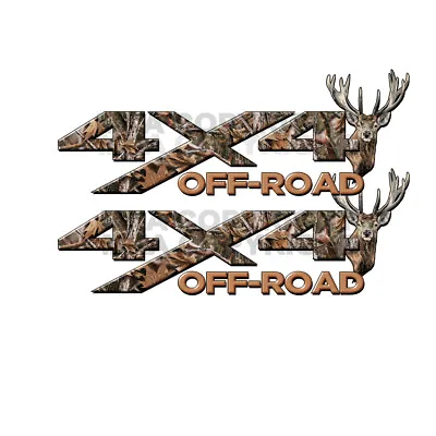 4X4 Truck Decals Camo Tree BUCK HEAD Camo Graphics Tailgate Stickers MKA5ORBH • $16.99