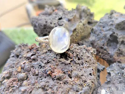 925 Sterling Silver Rainbow Moonstone Ring Handmade Birthday Gift Ring AP618 • £10.36