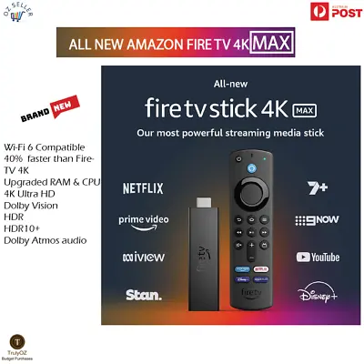 $89 • Buy Amazon Fire TV Stick 4k Max Stream Video Voice Remote Alexa Dolby Vision Atmos