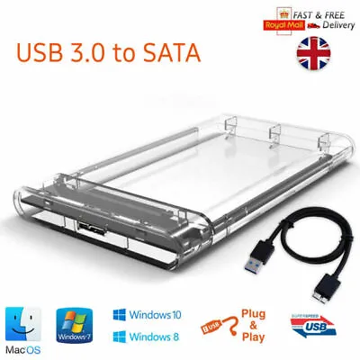 £5.49 • Buy USB 3.0 To SATA Hard Drive Enclosure Caddy External Case For 2.5  Inch HDD SSD