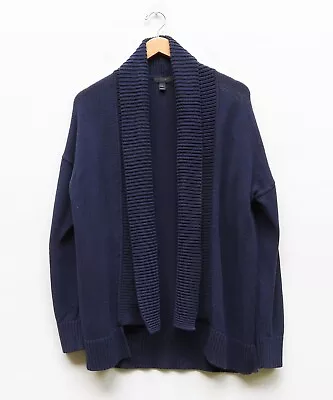 J. Crew - Size S Navy Blue Cotton Cardigan Sweater Open Shawl C7799 • $34.99