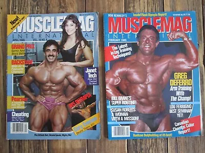 Lot 2 Musclemag International Magazine February & April 1985 Bodybuilding Muscle • $24.99