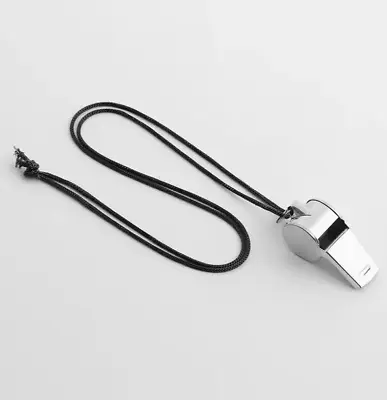 Premium Stainless Steel Metal Whistle - Perfect For Football Basketball • £1.99