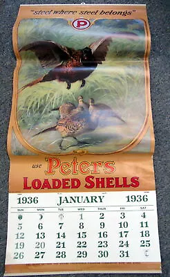 Lot Of 13 Peters Gun Co. Advertising Calendar Reproduction's Beautiful Colors • $81.45