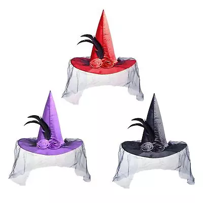 Pointed Witch Women Hat Wizard Headgear Photo Props Character Modern Sorceress • £6.24