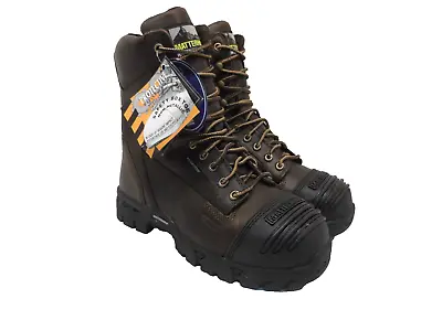 Matterhorn Men's 8  MT803 WP Non-Metallic Mining Boots Brown Leather Size 7.5W • $187.49