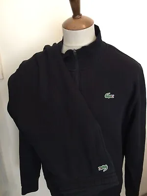 £31 • Buy Lacoste Sweatshirt Top & Joggers Bottoms Size Large Black Full Suit
