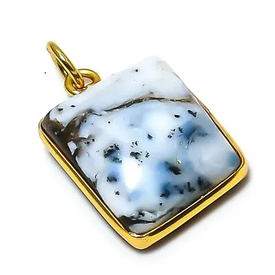$7.99 • Buy Dendrite Opal Gemstone Gift 925 Sterling Silver Jewelry Pendant 0.87  V922