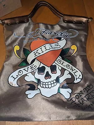 Ed Hardy By Christian Audilier Love Kills Slowly Handbag Tote • $11.50