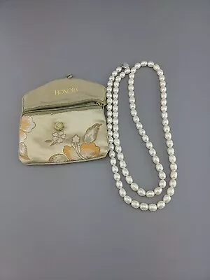 Honora White Pearls Large 36” 925H Tags Beautiful Large Size QVC • £72.31