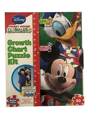 Disney Mickey Mouse Clubhouse Growth Chart Puzzle Kit Donald Pluto Goofy NIB • $9.95