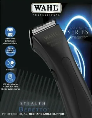 WAHL® Professional Salon Beretto Stealth Rechargeable Cordless Hair Clipper Kit • $999