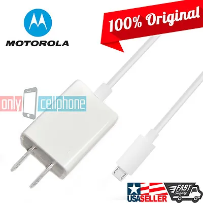 Brand New OEM Original Motorola Premium White Micro USB Home Wall Travel Charger • $4.74