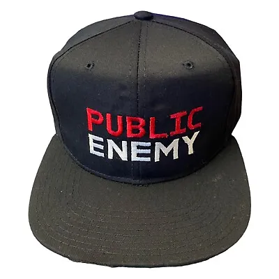 VTG 90s Public Enemy Snapback Hat Flavor Flav Chuck D Rap Hip Hop Spellout Cap • $68.02