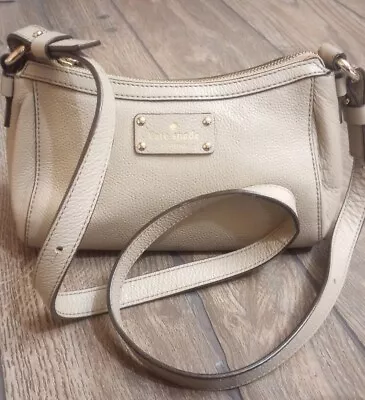 NWOT Kate Spade Purse Berkshire Road Gabriella Crossbody Handbag Leather Beige  • £53.89