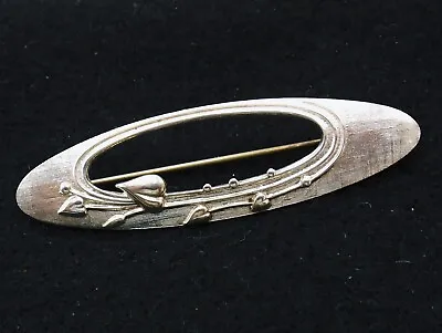 Sterling Silver Brooch By Ola Gorie May Queen Oval Design Scottish • £52.99