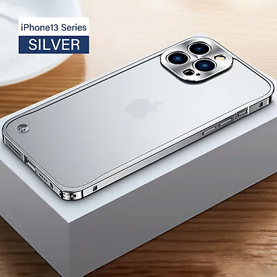 $17.94 • Buy Aluminium Metal Frame Matte Clear Case For IPhone 14 Pro Max 14 Plus 13 12 11Pro
