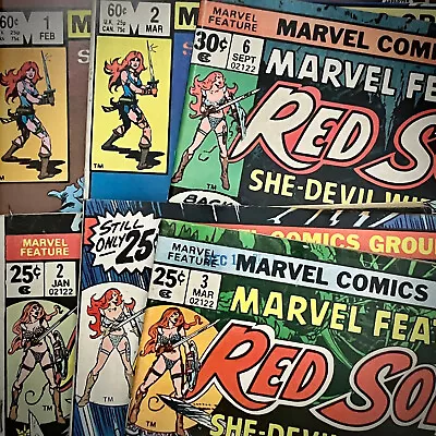 Red Sonja #1 #2 1983 Marvel Feature #2 3 5 6 1975 Bronze Age Marvel Comcis • $7.77
