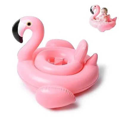 £5.99 • Buy  Flamingo Swim Ring  Float For Infants And Kids W/ Trainer Seat