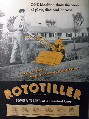 $114.26 • Buy ROTOTILLER Walk-Behind Power Tiller Tractor & Implements Sales Brochure Manual