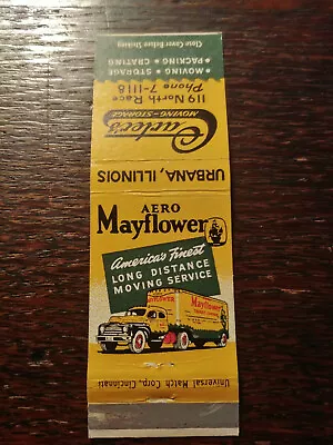 Vintage Matchcover: Aero Mayflower Carters Moving & Storage Urbana IL  VV • $4.99