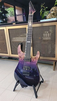 $3400 • Buy ESP E-II M-II 7NT 7 String Electric Guitar In Purple Natural Fade | Bare Knuckle