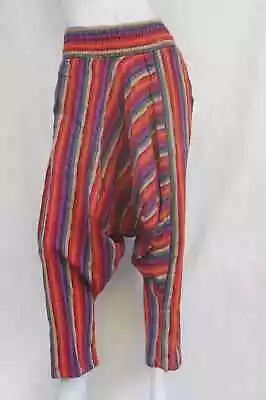 Vintage Striped Cotton Harem Pants • $24.99