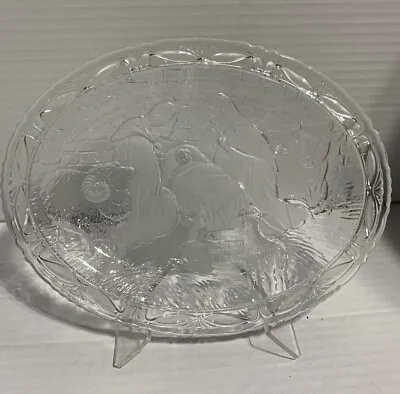 Mikasa Rejoice Nativity Crystal Plaque Plate With Stand Christmas Jesus • $9.98