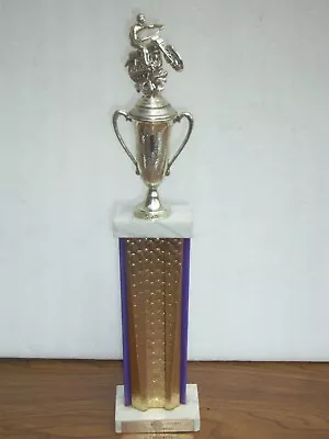 1970's Trail - Way Speedway Class Award Motorcycle Trophy. Metal Plastic • $28.60