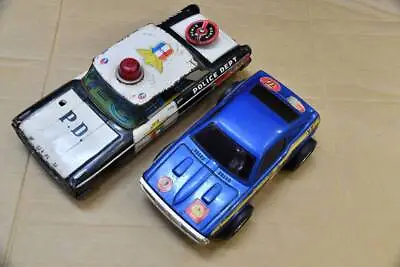 £94.91 • Buy Tonka Aoshin Tin Plate Toy Car 2 Pcs Set Police Car Vintage From Japan Junk