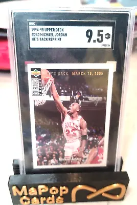 S260 Michael Jordan 1994 UD Collector’s Choice #240  He’s Back  SGC 9.5 • $28.95