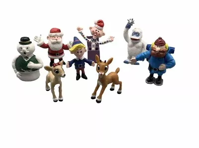 Lot Of 8 Mini Rudolph The Red Nosed Reindeer Misfit Toys -Plastic Figure Toys • $16