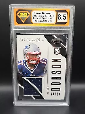  Aaron Dobson 049/299 NFL Event Worn Relic Jersey Rookie RC Card Patriots Graded • $29.95