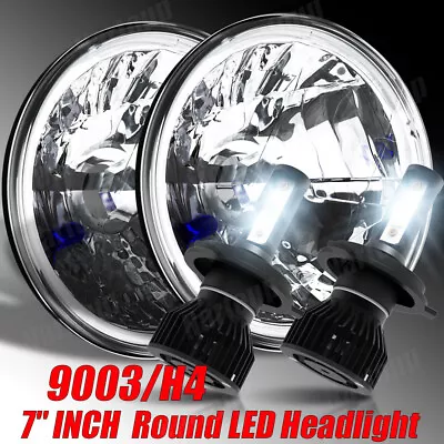 For Mercedes Benz 240D 300D 220D 300TD 280 7Inch Round LED Headlights Hi/Lo H4 • $109.59