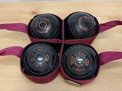 Almark Clubmaster Black Lawn Bowls Size 2M - Set Of 4 - Used Condition  • £49.99