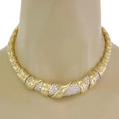 $15797.60 • Buy 67494 Jose Hess Diamond 18k Yellow Gold Graduated Collar Necklace