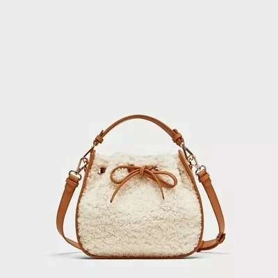 NWT Zara Faux Fur Bucket Bag • $60