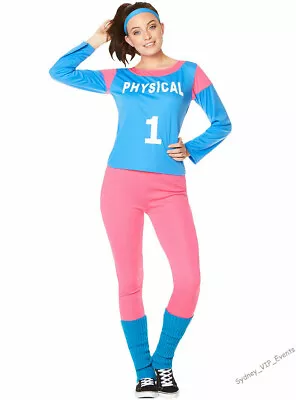 Ms Physical Workout 80s Hot Pink Leggings Retro Gym  Women Costome • $42.50