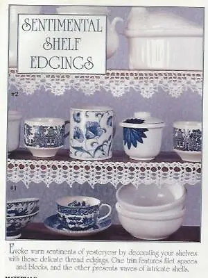Sentimental Shelf Edgings:  (#1089-37) Vintage  Crochet  Pattern • $1.85