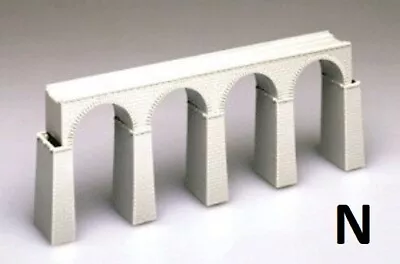 N Scale 4 Arch Viaduct Single Track Cut Stone Bridge BUILDING KIT ATL-2826 • $18.99