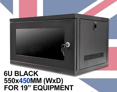 £75 • Buy 6U 19  450MM Network Cabinet Data Comms Wall Rack For Patch Panel, Switch, PDU