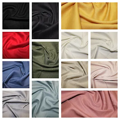 £0.99 • Buy Linen Viscose Mix Soft Stretch Fabric Material Dress Making127cm Wide 13 Colours