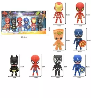 6 Pcs MARVEL SUPER AVENGERS Mini Action Figure Toys Super Heroes Set Of 6 Toys • £7.99