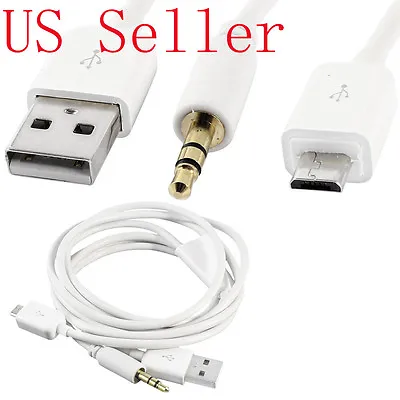 Car AUX Charger Micro 5pin To 3.5mm Stereo Audio USB Samsung Galaxy S3 S4 Cable • $8.90