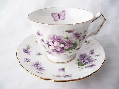 £62.21 • Buy Aynsley Embossed Cup Saucer - Violets Butterfly Pattern