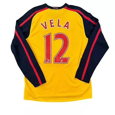 Vintage Nike Arsenal #12 Vela 2008/09 Away Football Kit (M) • $105