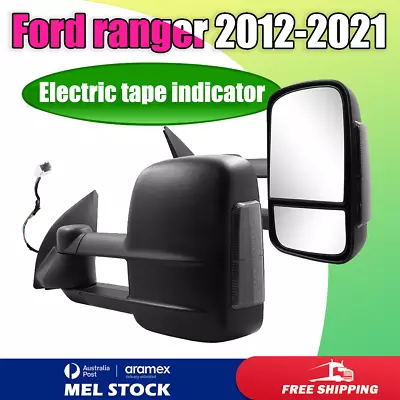 Electric Extendable Towing Mirrors 2012-2021 Ford Ranger PX Everest Indicator AU • $329.90
