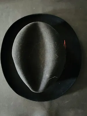 Vintage Dobbs Americana Fedora Hats  7 Black Free Shipping • $49.99
