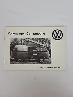 Vtg Volkswagen Campmobile Owners Guide Manual Printed In Germany 1972 • $47.95