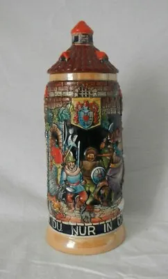 🍺 Vintage Corzelius Lidded Beer Stein - Berlin Wall Tower • $60